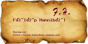 Fülöp Hannibál névjegykártya